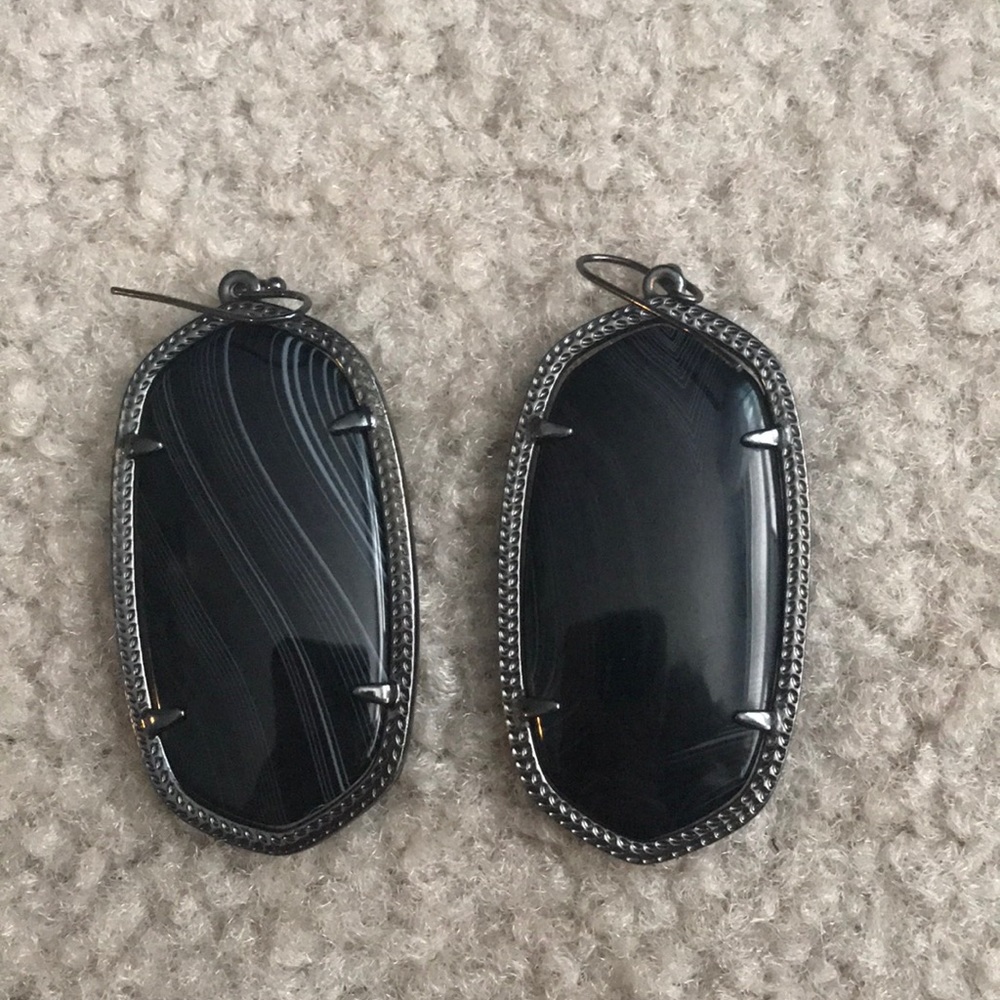 Black slate Kendra Scott earrings
